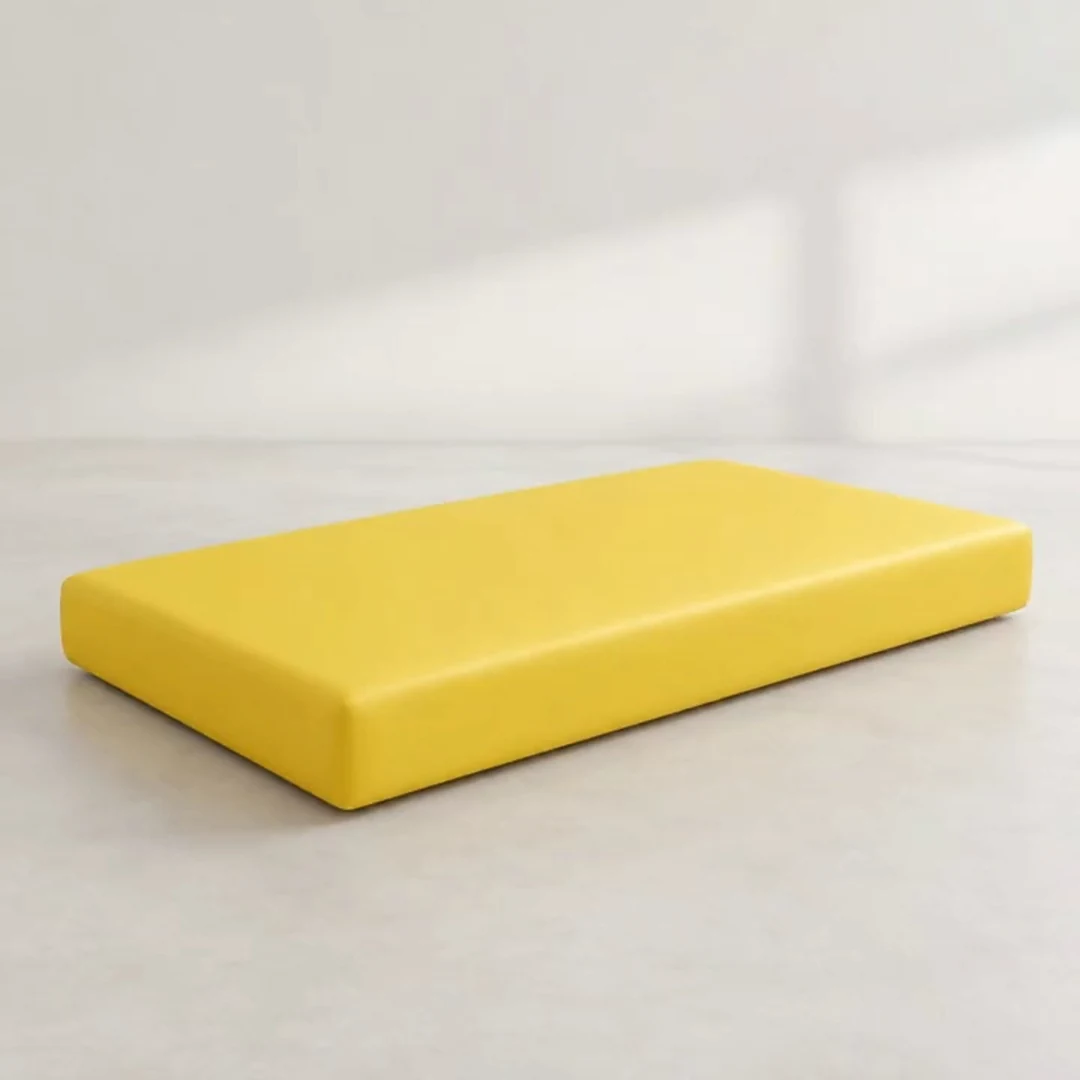 QM-TEX Bed: geel matras met naadloze QMtex®-cover